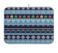 Tappetino scolapiatti natalizio per scolapiatti da 45,7 x 61,7 cm, opaco, per scolapiatti