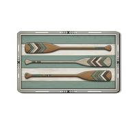 Tappetino scolapiatti nautico a remo, per bancone della cucina, tappetino scolapiatti in gomma assorbente in legno rustico, tappetino per scolapiatti estivo in pelle PU, 30,5 x 50,8 cm