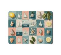 Tappetino scolapiatti nautico per bancone della cucina, barca a vela costiera assorbente, tappetino scolapiatti in gomma assorbente, tappetino estivo in pelle PU per bancone della cucina, decorazione