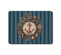 Tappetino scolapiatti nautico per bancone della cucina, con ancore vintage, in gomma assorbente, tappetino scolapiatti in pelle PU costiera per decorazione estiva 45,7 x 61 cm