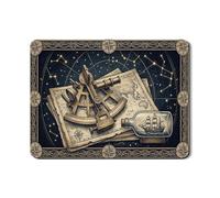 Tappetino scolapiatti nautico per bancone della cucina, design vintage con bussola e nave, tappetino in gomma assorbente, tappetino scolapiatti in pelle PU, decorazione 45,7 x 61 cm