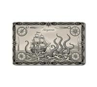 Tappetino scolapiatti nautico per bancone della cucina, tappetino scolapiatti in gomma assorbente nero vintage con nave e polipo, per tutte le stagioni, tappetino in pelle PU costiera 30,5 x 50,8 cm