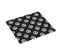 Tappetino scolapiatti nero in stile boho con simbolo della pace, tappetino assorbente per bancone della cucina, tappetino scolapiatti natalizio da 40,6 x 45,7 cm, con anello per appendere i piatti