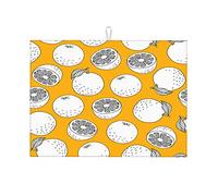 Tappetino scolapiatti nordico carino con pois grigi e geometria XL, divertente tappetino scolapiatti da cucina, piccolo, 16 x 18 pollici