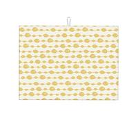 Tappetino scolapiatti nordico con pois grigi e geometria, bianco, grande, 18 x 24 pollici