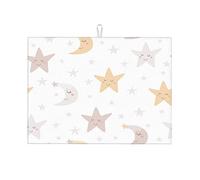 Tappetino scolapiatti nordico con pois grigi e geometria, carino, per piano cucina XL, grande 18 x 24 pollici