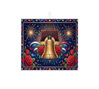 Tappetino scolapiatti Patriotic Bell per bancone della cucina, tappetino assorbente per scolapiatti con rosa rossa, tappetino in microfibra per asciugatura per cucina, bar, protezione 40,6 x 45,7 cm