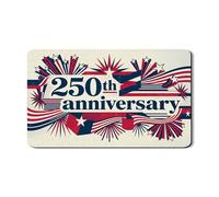 Tappetino scolapiatti patriottico per cucina, stile vintage, rosso e blu, in gomma assorbente, tappetino scolapiatti Summer Independence in pelle PU, 30,5 x 50,8 cm