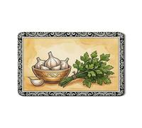Tappetino scolapiatti per aglio e prezzemolo per bancone della cucina, tappetino scolapiatti in gomma assorbente vintage, tappetino scolapiatti autunnale in pelle PU, 30,5 x 50,8 cm