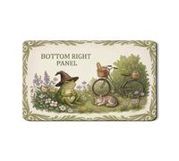 Tappetino scolapiatti per anfibi e gatti, per bancone della cucina, in gomma assorbente verde floreale, tappetino scolapiatti in pelle PU Spring Nature 30,5 x 50,8 cm