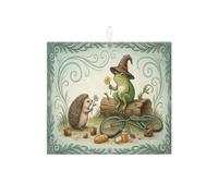 Tappetino scolapiatti per anfibi e ricci, per bancone della cucina, tappetino assorbente in microfibra con motivo floreale vintage, 40,6 x 45,7 cm