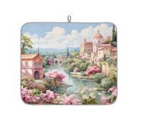 Tappetino scolapiatti per bancone cucina, tappetino scolapiatti in microfibra, tappetino da caffè architettura classica, 40 x 45 cm