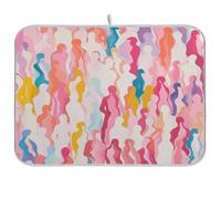 Tappetino scolapiatti per bancone da cucina colorato figura umana Silhouette tappetini assorbenti in microfibra scolapiatti tappetino scolapiatti riutilizzabile lavabile tappetino scolapiatti medio 40