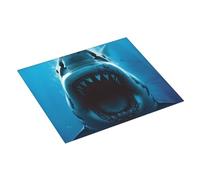 Tappetino scolapiatti per bancone della cucina, 40,6 x 45,7 cm, a bocca aperta, a forma di squalo, tappetino assorbente per scolapiatti con anello per appendere