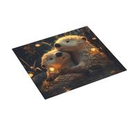 Tappetino scolapiatti per bancone della cucina, 40,6 x 45,7 cm, adorabile coppia di lontra, tappetino assorbente per scolapiatti con anello per appendere