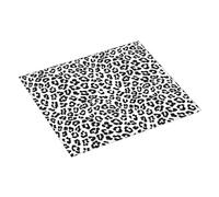 Tappetino scolapiatti per bancone della cucina, 40,6 x 45,7 cm, bianco e nero, motivo leopardato alla moda, tappetino assorbente per scolapiatti con anello per appendere
