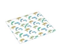 Tappetino scolapiatti per bancone della cucina, 40,6 x 45,7 cm, colorato, grazioso camaleonte, tappetino assorbente per bancone della cucina, tappetino scolapiatti con anello per appendere