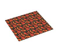 Tappetino scolapiatti per bancone della cucina, 40,6 x 45,7 cm, colore: rosso Hot Chili, tappetino assorbente per scolapiatti con anello per appendere
