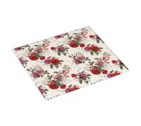 Tappetino scolapiatti per bancone della cucina, 40,6 x 45,7 cm, con bellissimi fiori di rosa rossa, tappetino assorbente per scolapiatti con anello per appendere