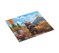 Tappetino scolapiatti per bancone della cucina, 40,6 x 45,7 cm, con immagine di montagna innevata, tappetino assorbente per scolapiatti con anello per appendere