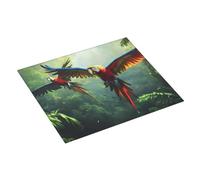 Tappetino scolapiatti per bancone della cucina, 40,6 x 45,7 cm, con pappagalli volanti nella giungla, tappetino assorbente per bancone della cucina, tappetino scolapiatti con anello per appendere