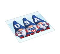 Tappetino scolapiatti per bancone della cucina, 40,6 x 45,7 cm, con simpatico gnomo negli Stati Uniti, tappetino assorbente per bancone della cucina, tappetino per scolapiatti con anello per appendere