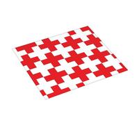 Tappetino scolapiatti per bancone della cucina, 40,6 x 45,7 cm, croce rossa, 1 tappetino assorbente per bancone della cucina, tappetino scolapiatti con anello per appendere