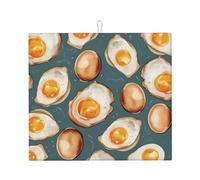 Tappetino scolapiatti per bancone della cucina, 40,6 x 45,7 cm, in microfibra, per uova fritte, foto, assorbente, grande, scolapiatti per piani di lavoro della cucina, lavelli, scolapiatti