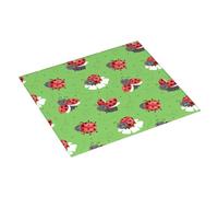 Tappetino scolapiatti per bancone della cucina, 40,6 x 45,7 cm, motivo coccinella, tappetino assorbente per cucina, scolapiatti con anello per appendere