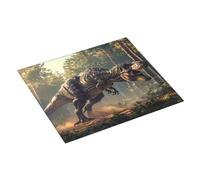 Tappetino scolapiatti per bancone della cucina, 40,6 x 45,7 cm, motivo: dinosauro della giungla, tappetino assorbente per scolapiatti con anello per appendere