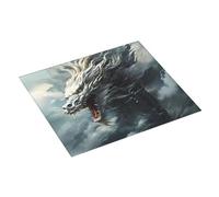Tappetino scolapiatti per bancone della cucina, 40,6 x 45,7 cm, motivo: drago bianco nuvola, tappetino assorbente per scolapiatti con anello per appendere