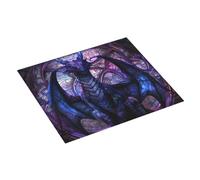Tappetino scolapiatti per bancone della cucina, 40,6 x 45,7 cm, motivo drago in cattedrale, tappetino assorbente per cucina, scolapiatti con anello per appendere