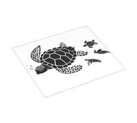 Tappetino scolapiatti per bancone della cucina, 40,6 x 45,7 cm, motivo: famiglia di tartarughe marine, tappetino assorbente per bancone della cucina, tappetino scolapiatti con anello per appendere