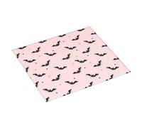 Tappetino scolapiatti per bancone della cucina, 40,6 x 45,7 cm, motivo: pipistrelli neri di Halloween, stella rosa, tappetino assorbente per cucina, scolapiatti con anello per appendere