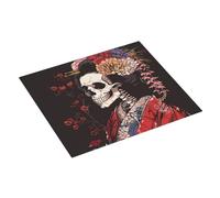 Tappetino scolapiatti per bancone della cucina, 40,6 x 45,7 cm, motivo: scheletro geisha con fiori, tappetino assorbente per scolapiatti con anello per appendere