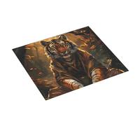Tappetino scolapiatti per bancone della cucina, 40,6 x 45,7 cm, motivo: tigre nella foresta caduta, tappetino assorbente per scolapiatti con anello per appendere