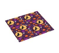 Tappetino scolapiatti per bancone della cucina, 40,6 x 45,7 cm, motivo: zucche streghe di Halloween, tappetino assorbente per scolapiatti con anello per appendere