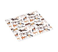 Tappetino scolapiatti per bancone della cucina, 40,6 x 45,7 cm, semplice dipinto, motivo: cavallo fresco, tappetino assorbente per bancone della cucina, tappetino scolapiatti con anello per appendere