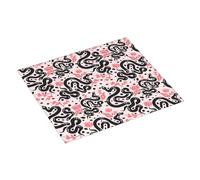 Tappetino scolapiatti per bancone della cucina, 40,6 x 45,7 cm, semplice e carino serpente fiore rosa, tappetino assorbente per scolapiatti con anello per appendere