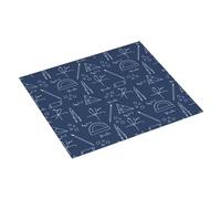 Tappetino scolapiatti per bancone della cucina, 40,6 x 45,7 cm, stampa matematica, righello blu, tappetino assorbente per bancone della cucina, tappetino scolapiatti con anello per appendere