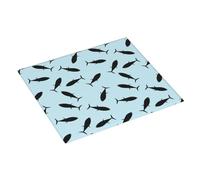 Tappetino scolapiatti per bancone della cucina, 40,6 x 45,7 cm, tappetino assorbente per scolapiatti con anello per appendere il pesce di tonno nero