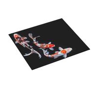 Tappetino scolapiatti per bancone della cucina, 40,6 x 45,7 cm, tricolore Koi Fish Trio, tappetino assorbente per cucina, scolapiatti con anello per appendere