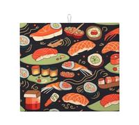 Tappetino scolapiatti per bancone della cucina, 45,7 x 40,6 cm, assorbente in microfibra, tappetino scolapiatti per sushi giapponese, gamberetti, scolapiatti per piani di lavoro della cucina, lavelli