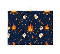Tappetino scolapiatti per bancone della cucina, assorbente, in microfibra, per l'autunno, 45 x 61 cm, colore: blu navy