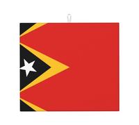 Tappetino scolapiatti per bancone della cucina, con stampa della Repubblica Democratica di Timor Est, assorbente, per stoviglie da bar, 45,7 x 40,6 cm