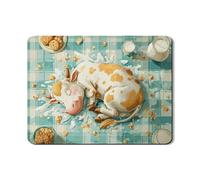 Tappetino scolapiatti per bancone della cucina, con stampa di mucca, in gomma assorbente, tappetino scolapiatti estivo, in pelle PU, per proteggere il bar, 45,7 x 61 cm