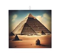Tappetino scolapiatti per bancone della cucina, con stampa di piramidi di Khufu, assorbente, per stoviglie da bar, 45,7 x 40,6 cm