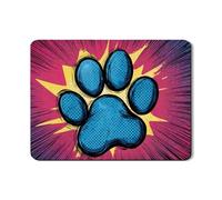 Tappetino scolapiatti per bancone della cucina, con stampa di zampe comiche, in gomma assorbente, motivo zampa blu, divertente tappetino scolapiatti in pelle PU per gli amanti degli animali, 45,7 x 61