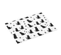 Tappetino scolapiatti per bancone della cucina, con stampa di zampe di gatto, 45,7 x 61 cm, assorbente, in microfibra, tappetino antiscivolo con passante per appenderlo, colore: nero