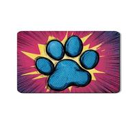 Tappetino scolapiatti per bancone della cucina, con stampa di zampe, in gomma assorbente con zampa di fumetto, divertente tappetino scolapiatti in pelle PU per gli amanti degli animali, 30,5 x 50,8 cm